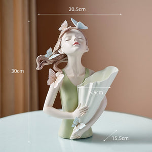 Resin LUCKY Deer Elk Figurine Statue Home Living Room Decor Crafts Sculpture Creative Gifts Modern Desktop Ornament acacuss