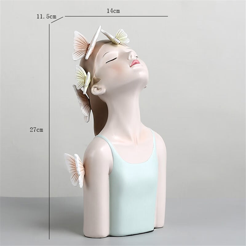 Resin LUCKY Deer Elk Figurine Statue Home Living Room Decor Crafts Sculpture Creative Gifts Modern Desktop Ornament acacuss
