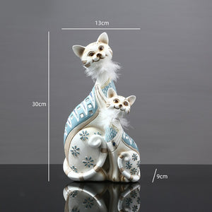 Resin LUCKY Deer Elk Figurine Statue Home Living Room Decor Crafts Sculpture Creative Gifts Modern Desktop Ornament acacuss