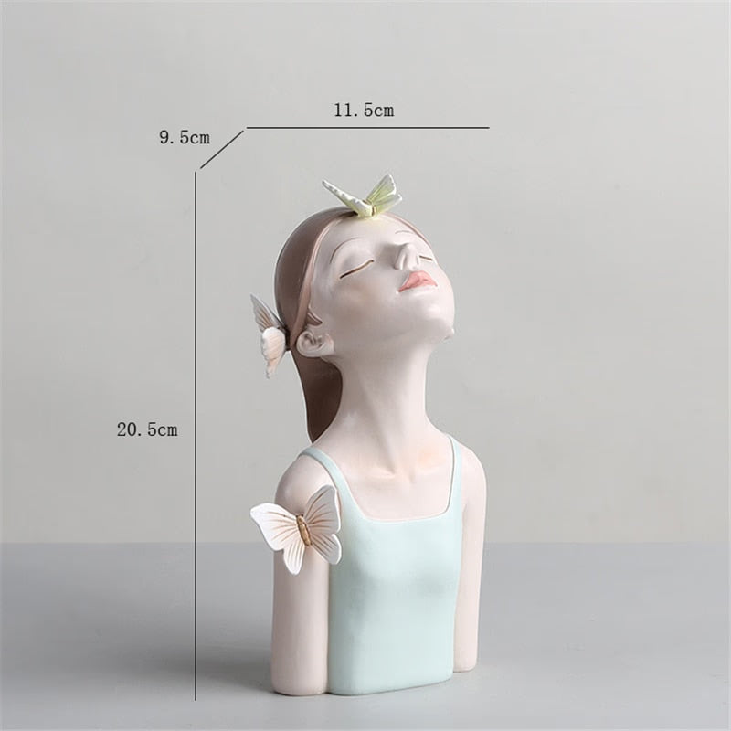 Resin LUCKY Deer Elk Figurine Statue Home Living Room Decor Crafts Sculpture Creative Gifts Modern Desktop Ornament acacuss