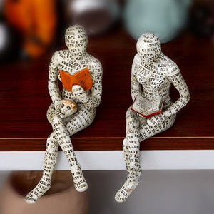 Resin Ornament Statue Figurines Desk Accessories Abstract Art Modern Home Decor Living Room Decoration acacuss