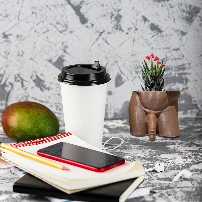 Resin Plant Pot Decor Sexy Men Naked Butt Flower Growing Pot Desktop Ornament Home Decorations for Succulents Ferns Planter Pot acacuss
