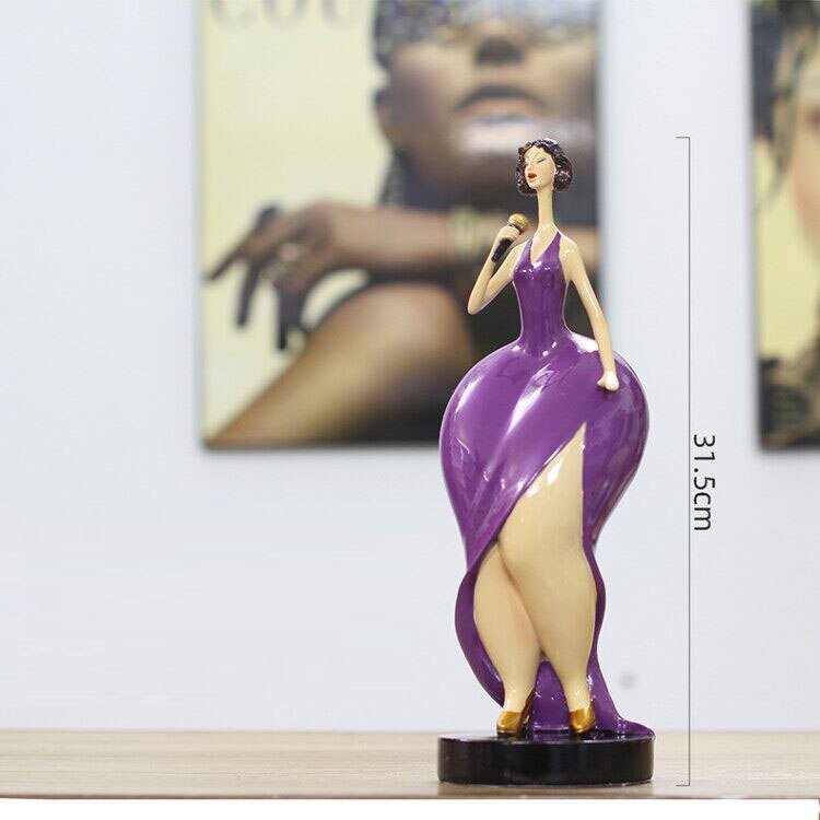 Resin Portrait Figurines Chubby Beauty Ornaments Art Statue Desk Decoration Figure Sculpture Home Decoration Accessories Modern acacuss