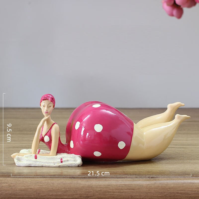 Resin Portrait Figurines Chubby Beauty Ornaments Art Statue Desk Decoration Figure Sculpture Home Decoration Accessories Modern acacuss