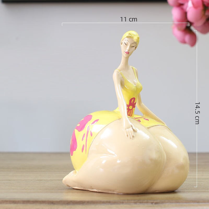 Resin Portrait Figurines Chubby Beauty Ornaments Art Statue Desk Decoration Figure Sculpture Home Decoration Accessories Modern acacuss