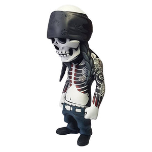 Resin Sculpture Figurine Rock Skull Doll Halloween Ornaments Home Desktop Decoration Statue Room Decoration Accessories acacuss