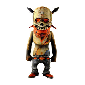 Resin Sculpture Figurine Rock Skull Doll Halloween Ornaments Home Desktop Decoration Statue Room Decoration Accessories acacuss