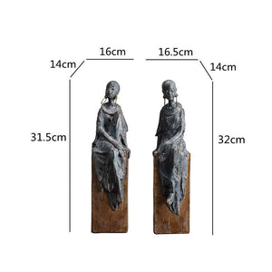 Resin Simulation Character Ornament African Style Earrings Abstract Figure Sculpture Decorative Figurines Home Decoration acacuss