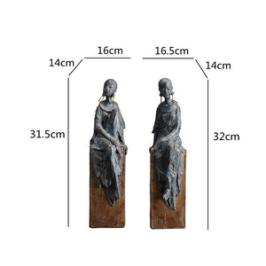 Resin Simulation Character Ornament African Style Earrings Abstract Figure Sculpture Decorative Figurines Home Decoration acacuss