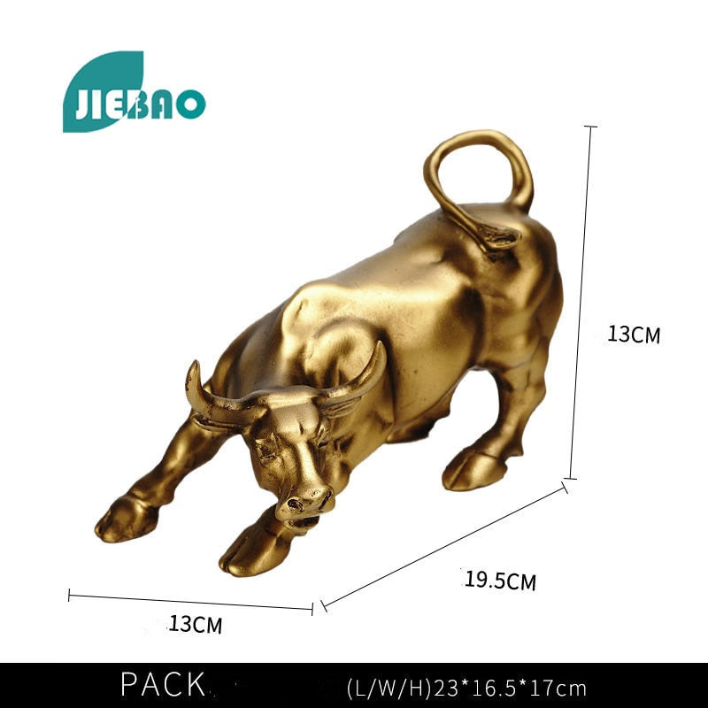 Resin Statue Animal Bitcoin Bull Nordic Abstract Ornaments For Figurines For Interior Sculpture Room Home Decor acacuss
