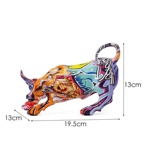 Resin Statue Animal Bitcoin Bull Nordic Abstract Ornaments For Figurines For Interior Sculpture Room Home Decor acacuss