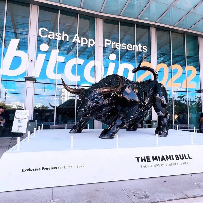 Resin Statue Animal Bitcoin Bull Nordic Abstract Ornaments For Figurines For Interior Sculpture Room Home Decor acacuss