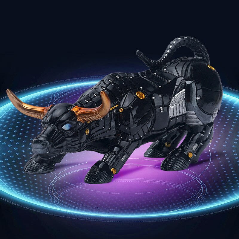 Resin Statue Animal Bitcoin Bull Nordic Abstract Ornaments For Figurines For Interior Sculpture Room Home Decor acacuss