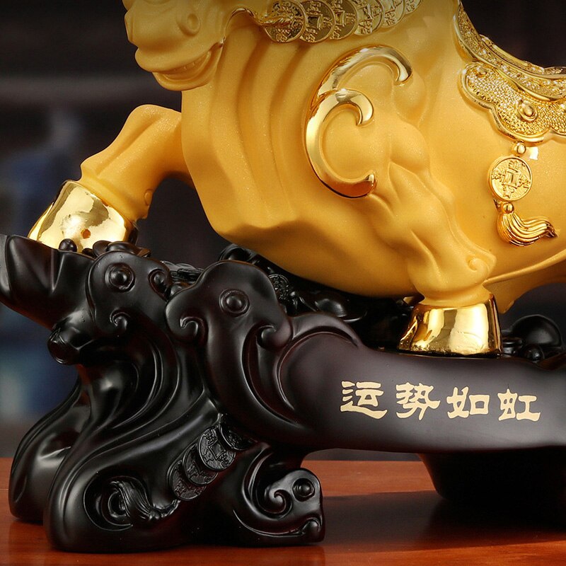 Resin Wall Street Bull Statue，modern art sculpture，European-style home auspicious animal decoration accessories，Best Gift acacuss