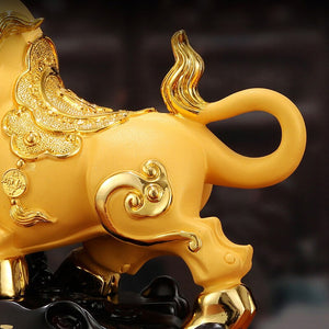 Resin Wall Street Bull Statue，modern art sculpture，European-style home auspicious animal decoration accessories，Best Gift acacuss
