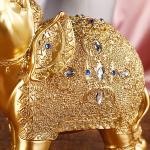 Resin crafts Thailand elephant gold and silver ornament elephant home entrance TV cabinet animal ornaments decoration acacuss