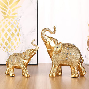 Resin crafts Thailand elephant gold and silver ornament elephant home entrance TV cabinet animal ornaments decoration acacuss