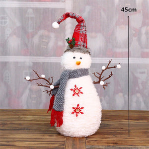 Retractable Xmas Reindeer Doll christmas decoration Navidad Figurine New Year Elk Toys Kid Xmas Gift Christmas tree Ornaments acacuss