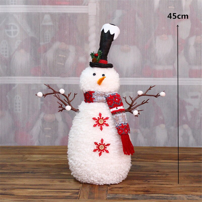 Retractable Xmas Reindeer Doll christmas decoration Navidad Figurine New Year Elk Toys Kid Xmas Gift Christmas tree Ornaments acacuss