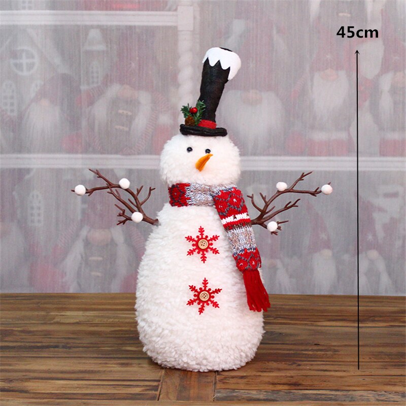 Retractable Xmas Reindeer Doll christmas decoration Navidad Figurine New Year Elk Toys Kid Xmas Gift Christmas tree Ornaments acacuss