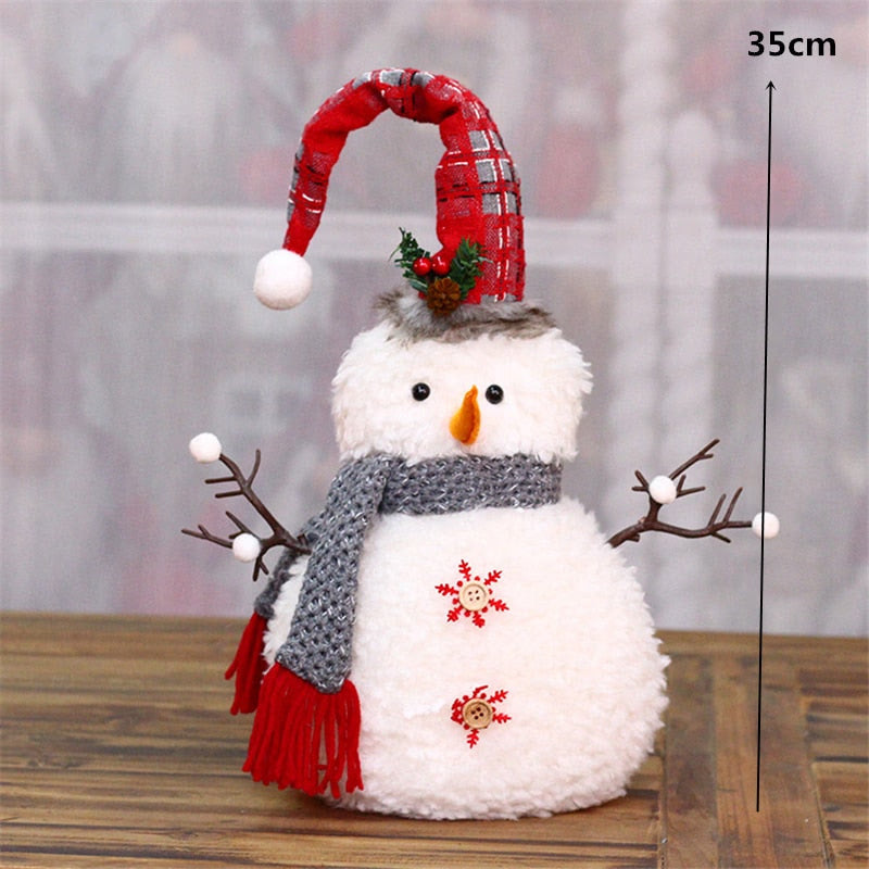 Retractable Xmas Reindeer Doll christmas decoration Navidad Figurine New Year Elk Toys Kid Xmas Gift Christmas tree Ornaments acacuss