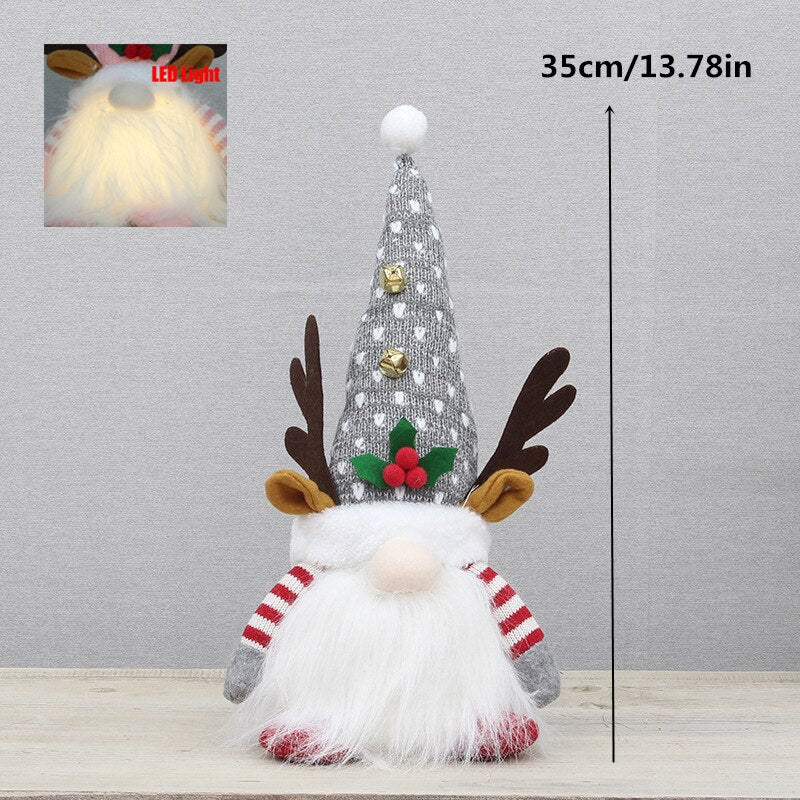 Retractable Xmas Reindeer Doll christmas decoration Navidad Figurine New Year Elk Toys Kid Xmas Gift Christmas tree Ornaments acacuss