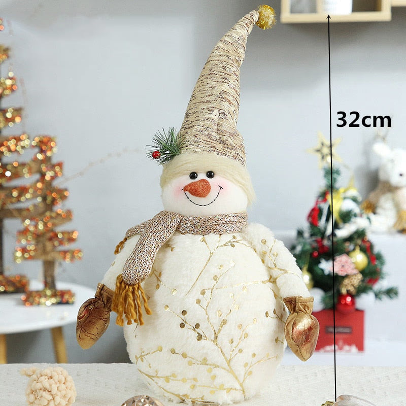 Retractable Xmas Reindeer Doll christmas decoration Navidad Figurine New Year Elk Toys Kid Xmas Gift Christmas tree Ornaments acacuss