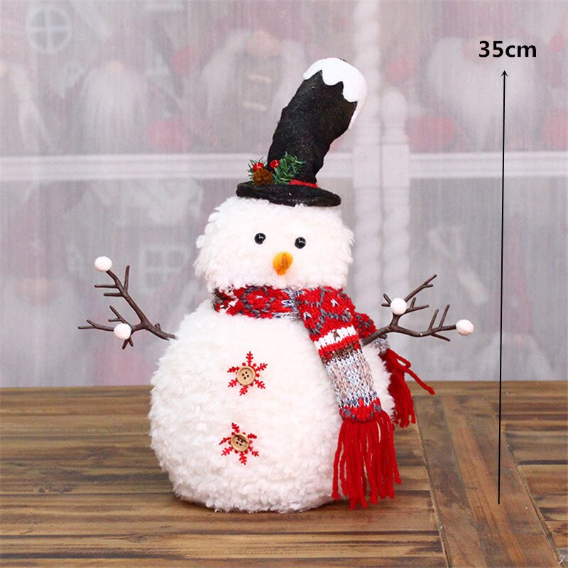 Retractable Xmas Reindeer Doll christmas decoration Navidad Figurine New Year Elk Toys Kid Xmas Gift Christmas tree Ornaments acacuss