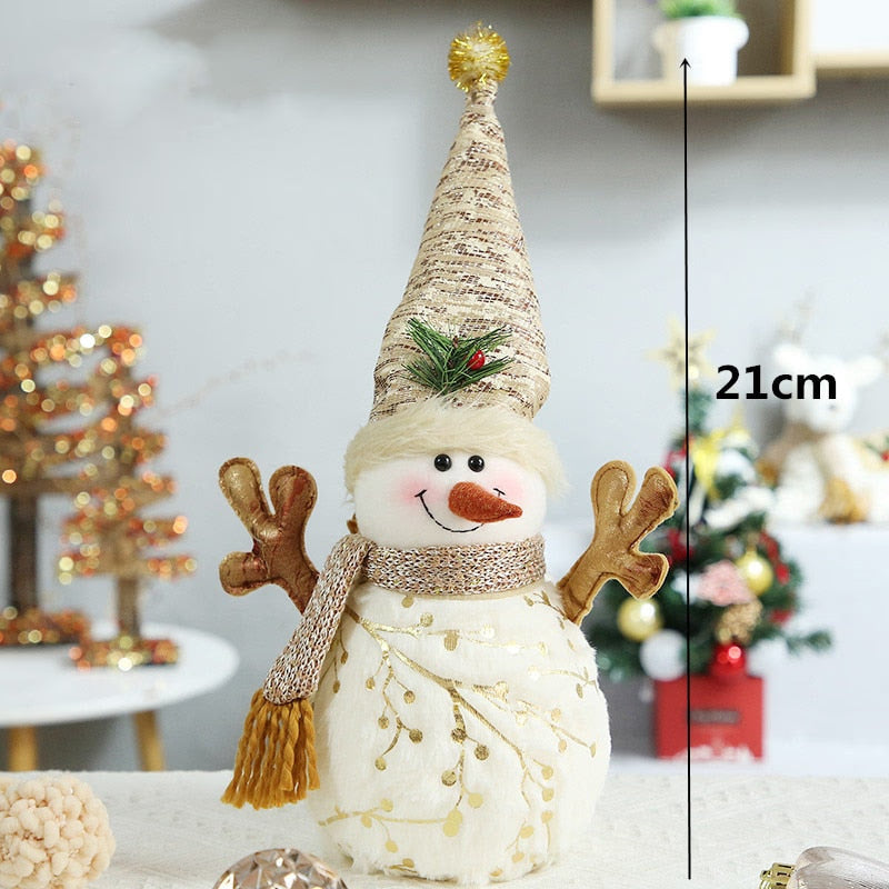 Retractable Xmas Reindeer Doll christmas decoration Navidad Figurine New Year Elk Toys Kid Xmas Gift Christmas tree Ornaments acacuss