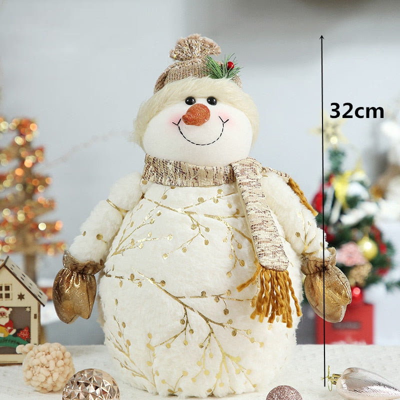 Retractable Xmas Reindeer Doll christmas decoration Navidad Figurine New Year Elk Toys Kid Xmas Gift Christmas tree Ornaments acacuss