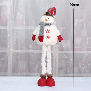 Retractable Xmas Reindeer Doll christmas decoration Navidad Figurine New Year Elk Toys Kid Xmas Gift Christmas tree Ornaments acacuss