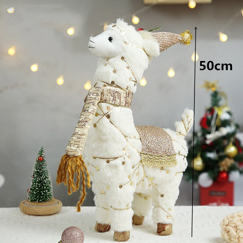 Retractable Xmas Reindeer Doll christmas decoration Navidad Figurine New Year Elk Toys Kid Xmas Gift Christmas tree Ornaments acacuss