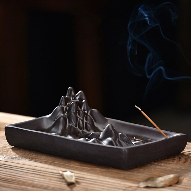 Retro Backflow Incense Burner Creative Ceramic Line Zen Incense Burner Home Teahouse DecorateDecoration acacuss