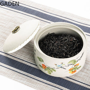 Retro Ceramic Storage Jars Household Tea Cans Moisture-proof Sealed Jars Household Living Room Tea Table Decoration Tea Sets acacuss