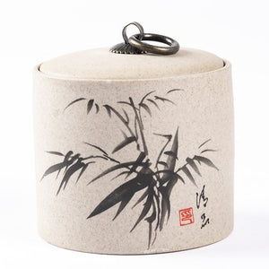 Retro Ceramic Storage Jars Household Tea Cans Moisture-proof Sealed Jars Household Living Room Tea Table Decoration Tea Sets acacuss