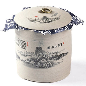 Retro Ceramic Storage Jars Household Tea Cans Moisture-proof Sealed Jars Household Living Room Tea Table Decoration Tea Sets acacuss