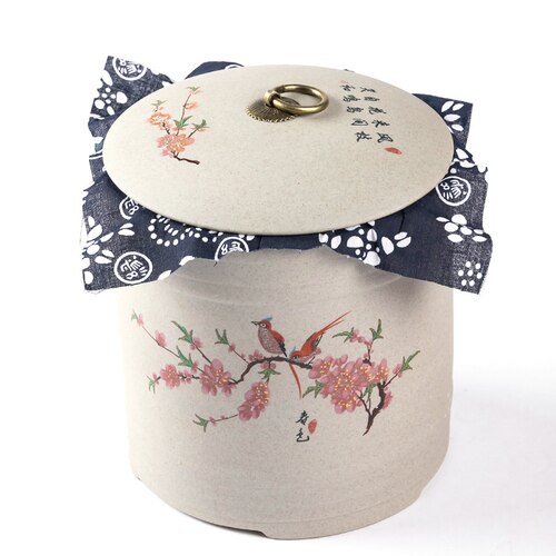 Retro Ceramic Storage Jars Household Tea Cans Moisture-proof Sealed Jars Household Living Room Tea Table Decoration Tea Sets acacuss