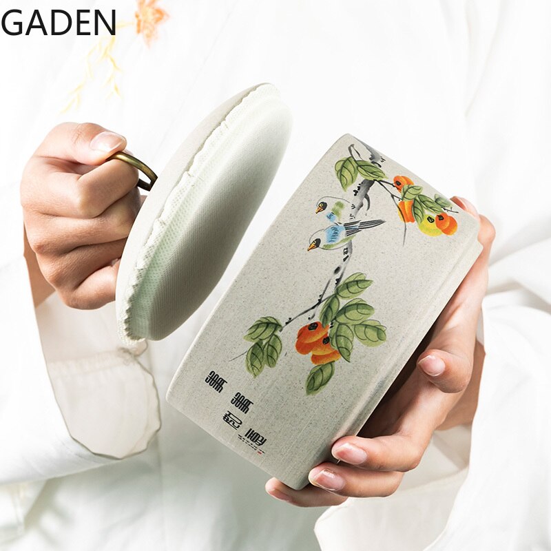 Retro Ceramic Storage Jars Household Tea Cans Moisture-proof Sealed Jars Household Living Room Tea Table Decoration Tea Sets acacuss