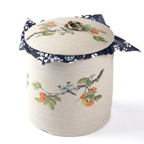 Retro Ceramic Storage Jars Household Tea Cans Moisture-proof Sealed Jars Household Living Room Tea Table Decoration Tea Sets acacuss