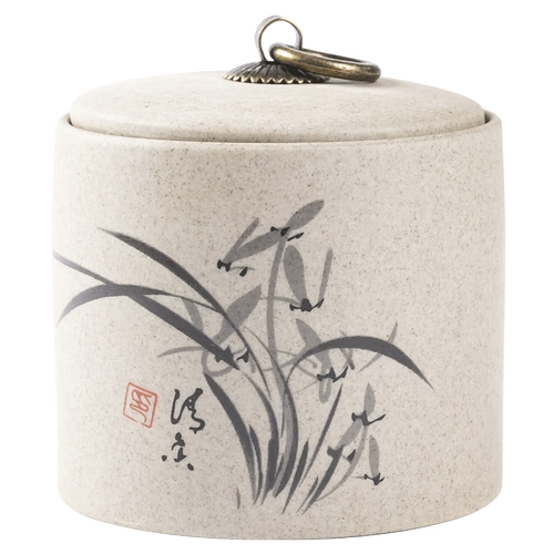 Retro Ceramic Storage Jars Household Tea Cans Moisture-proof Sealed Jars Household Living Room Tea Table Decoration Tea Sets acacuss