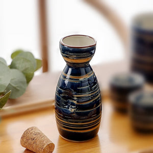 Retro Ceramic Wine Set Liquor Glass Wine Dispenser Japanese Sake Set Cup Pot Warmer Drinkware Spirits Barware Wedding Gifts acacuss