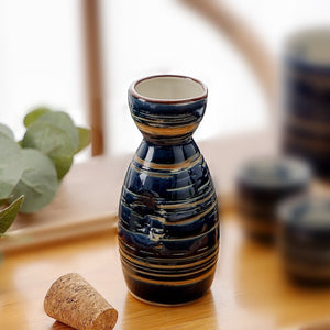 Retro Ceramic Wine Set Liquor Glass Wine Dispenser Japanese Sake Set Cup Pot Warmer Drinkware Spirits Barware Wedding Gifts acacuss