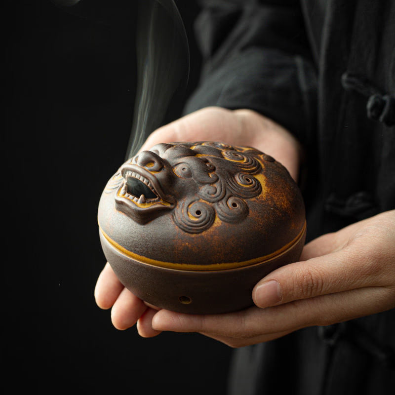 Retro Fabulous Wild Beast Incense Burners Dragon Incense Holder Incense Burner Sandalwood Censer Home Decor Decoration Craft acacuss