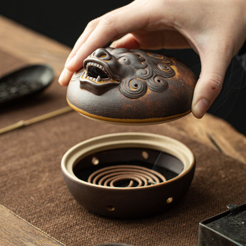 Retro Fabulous Wild Beast Incense Burners Dragon Incense Holder Incense Burner Sandalwood Censer Home Decor Decoration Craft acacuss