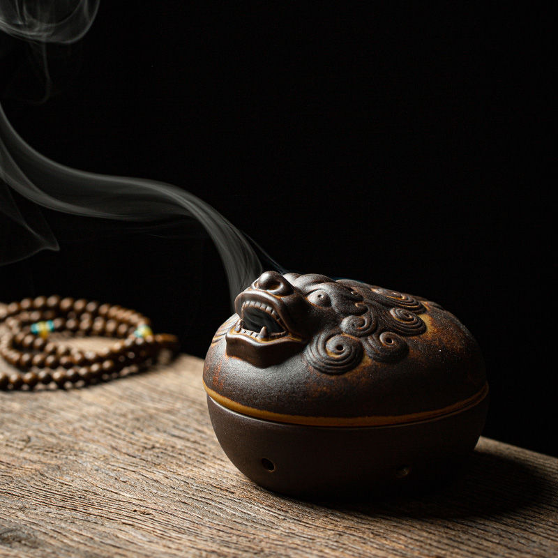 Retro Fabulous Wild Beast Incense Burners Dragon Incense Holder Incense Burner Sandalwood Censer Home Decor Decoration Craft acacuss