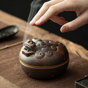 Retro Fabulous Wild Beast Incense Burners Dragon Incense Holder Incense Burner Sandalwood Censer Home Decor Decoration Craft acacuss