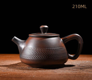 Retro High-end Purple Pottery Teapot Ceramic Household Purple Clay Single Pot Kung Fu Tea Set Jump Knife Pure Handmade Teapot acacuss