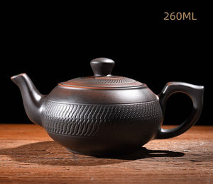 Retro High-end Purple Pottery Teapot Ceramic Household Purple Clay Single Pot Kung Fu Tea Set Jump Knife Pure Handmade Teapot acacuss