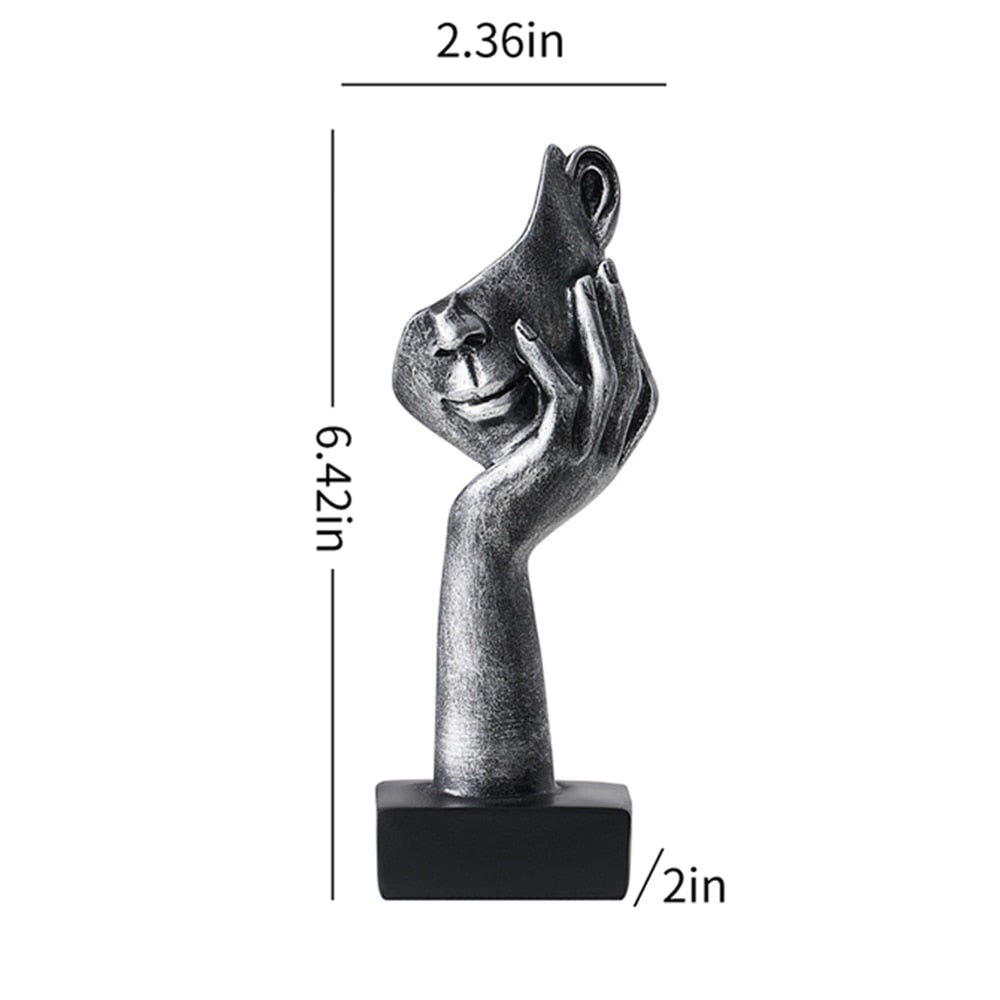 Retro Thinker Desk Accessories Human Face Ornaments for Home Sculptures &amp; Figurines Room Decoration Aesthetic Collectible Crafts acacuss