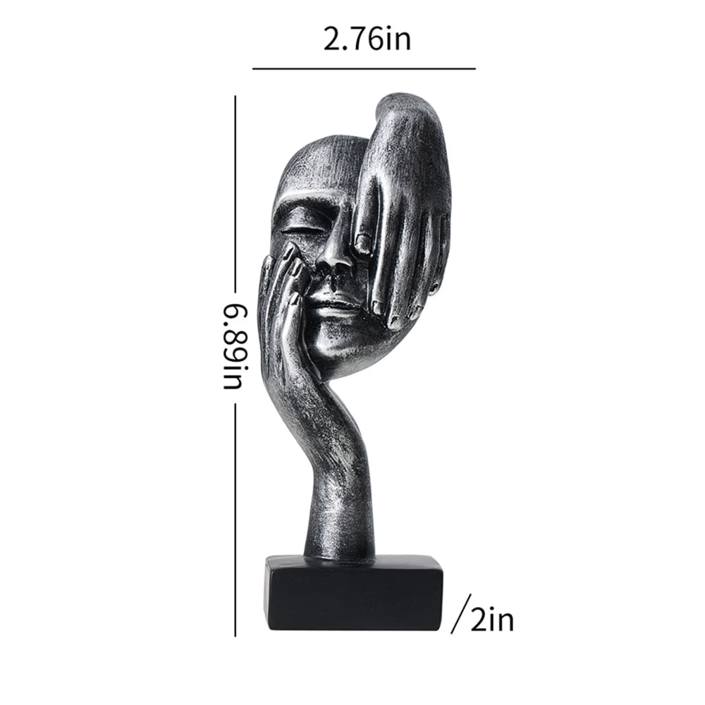 Retro Thinker Desk Accessories Human Face Ornaments for Home Sculptures &amp; Figurines Room Decoration Aesthetic Collectible Crafts acacuss